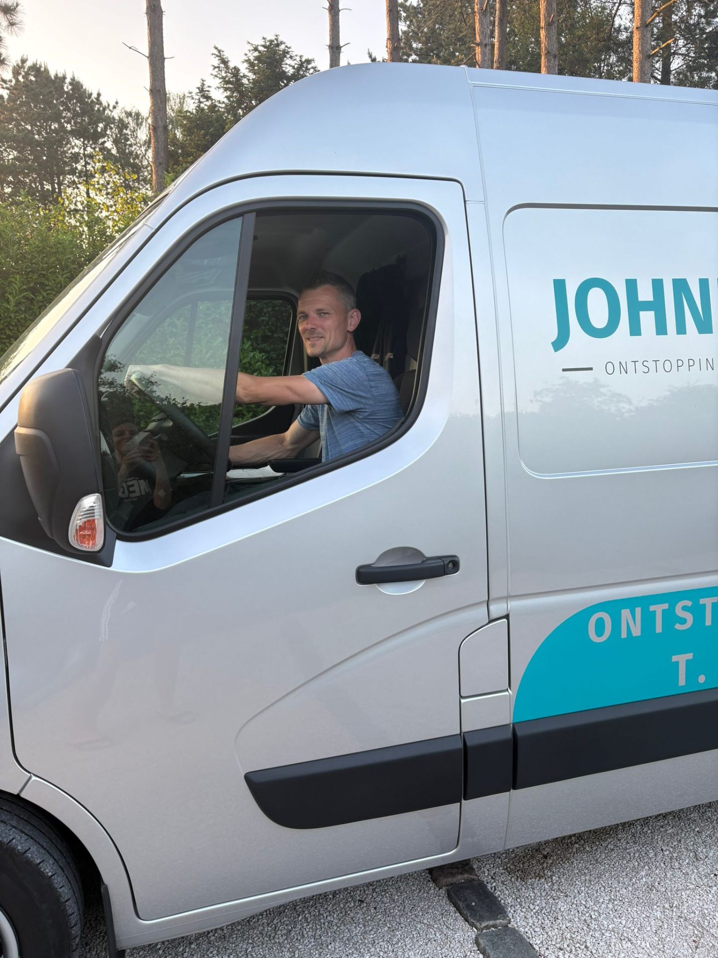 Johnny Kerstens onderweg naar een klant